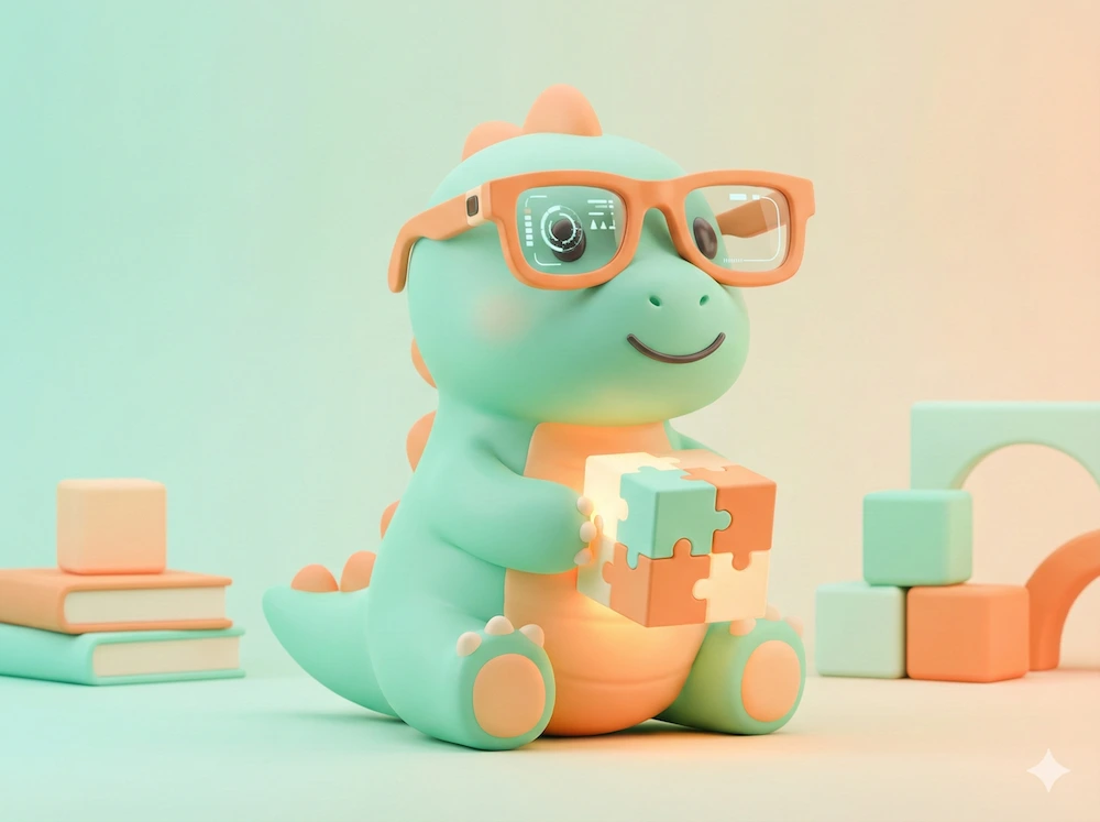 Ilustrasi Dino Belajar